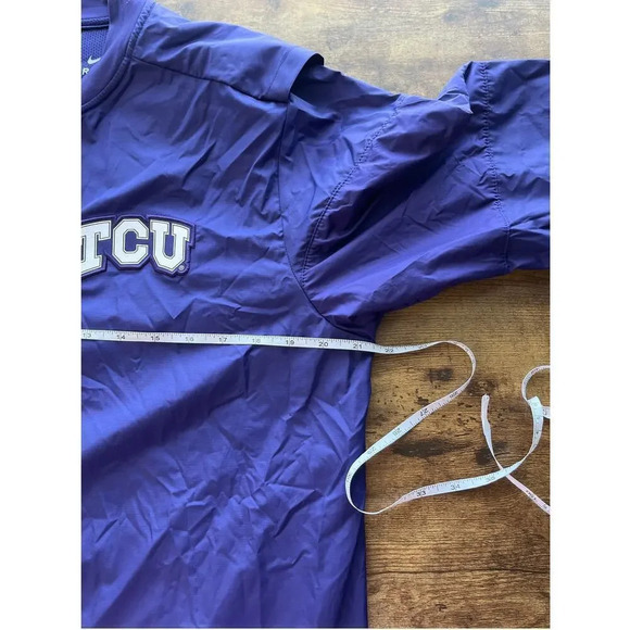 NIKE TCU College Logo Unisex M 1/4  Zip Windbreaker Front Pocket - Picture 5 of 12
